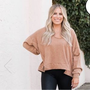 Pink Lily Camel Sweater